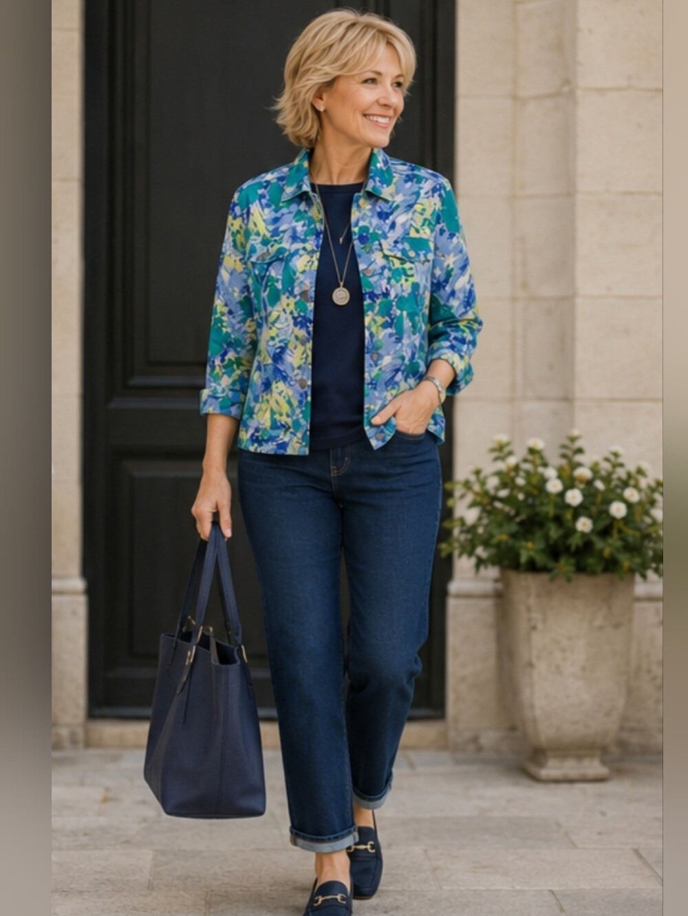 MULTIPLES WOMEN'S LONG SLEEVE JEANS JACKET